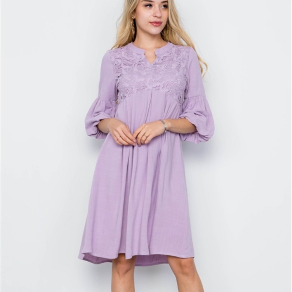 Appliqué Detail Boho Dress